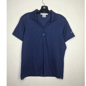 Nike Golf FitDry navy blue short sleeve polo shirt - medium - tennis pickleball